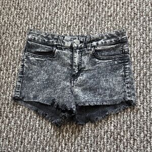 H&M Washed Black Jean Shorts